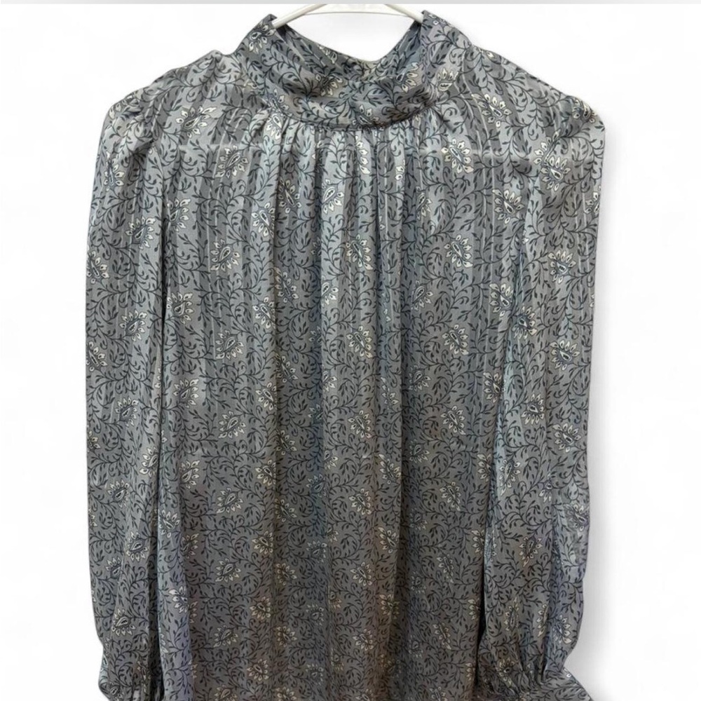 H&M High Neck Printed Blouse